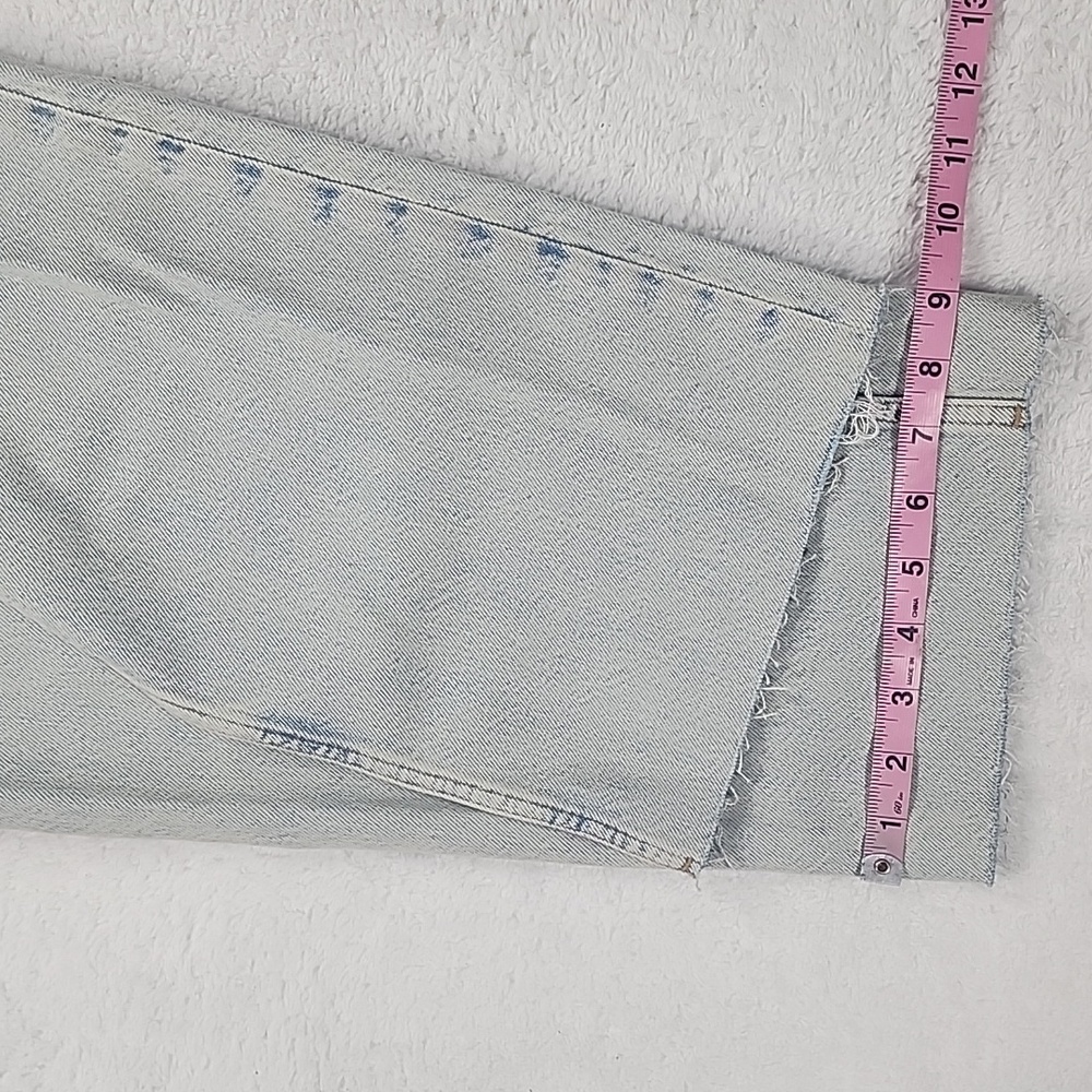 Zara High Rise Full Length Distressed Hem Jeans Brand New With Tags - Picture 8 of 16